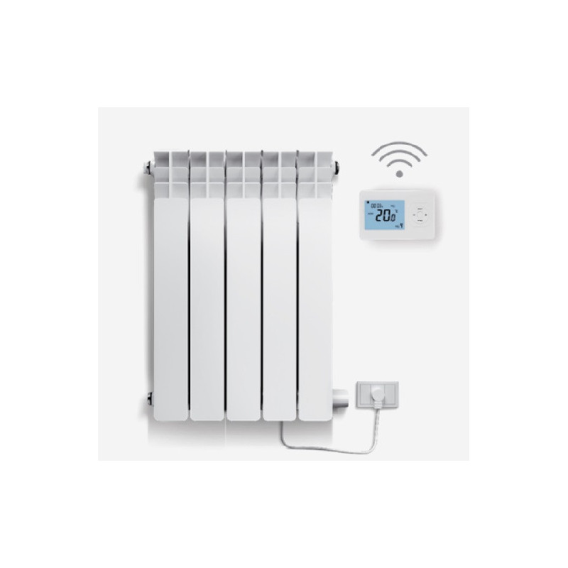 E-radiador 750 con termostato inalámbrico 5 elementos